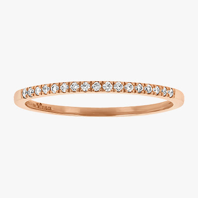 18K Gold Petite Diamond Band Ring