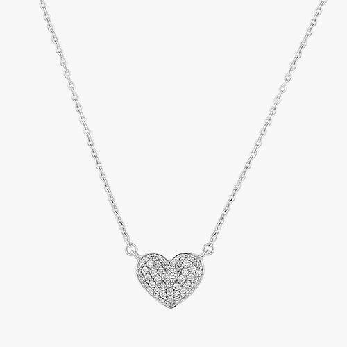 18K Diamond Heart Necklace | Noémie