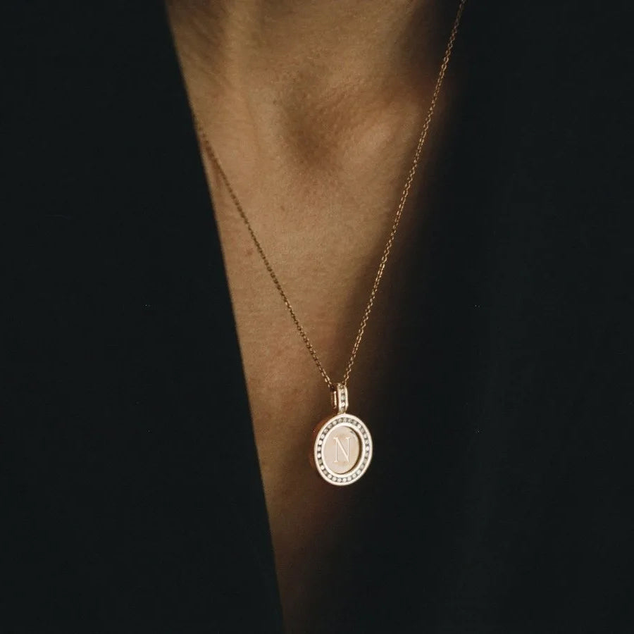 Customized 18K Solid Gold tiny skirt pendant, necklace ,mother of pearl, real 18K gold AU750 high quality solid gold fine chain