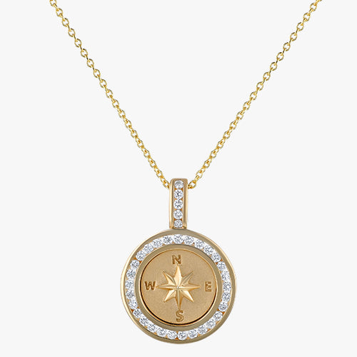 The Compass Diamond Pendant Necklace