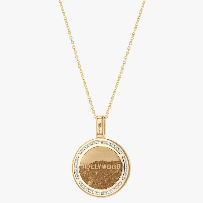 18K Yellow Gold Los Angeles Diamond Medallion – A Tribute to Our City