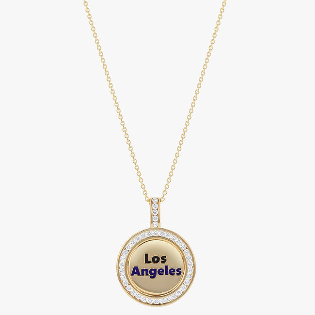 18K Yellow Gold Los Angeles Diamond Medallion – A Tribute to Our City