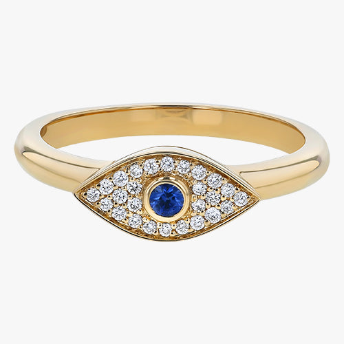 Evil Eye Diamond Ring