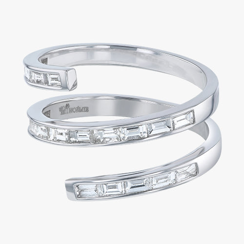 The Baguette Diamond Spiral Ring