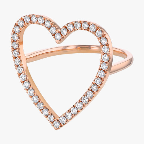 The Open Heart Diamond Ring