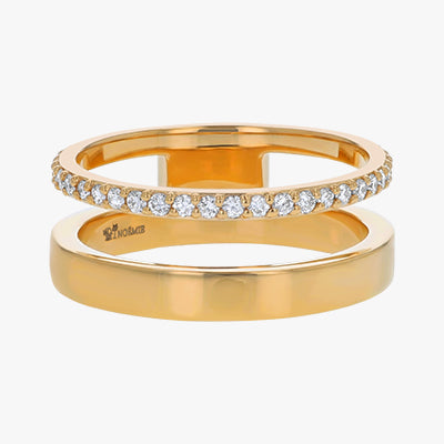 Connecting Gold and Diamond Ring