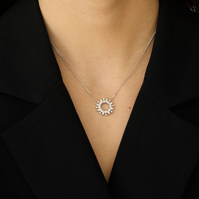 Sunburst Diamond Necklace