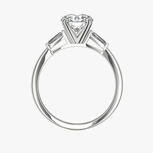 Tapered Baguette Diamond Engagement Ring