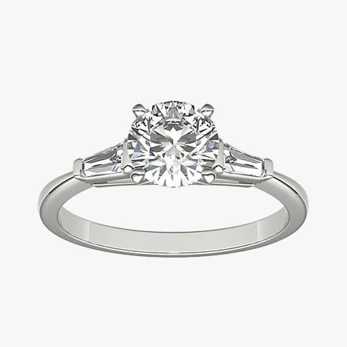 Tapered Baguette Diamond Engagement Ring