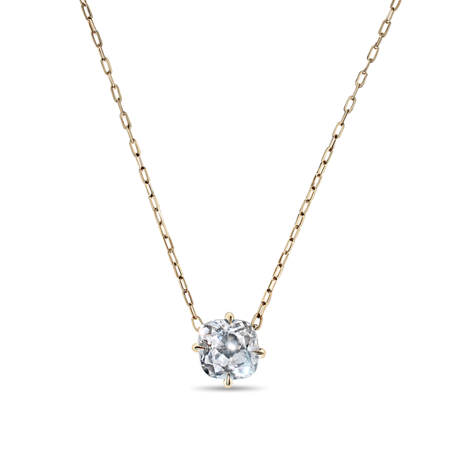 Cushion Cut Diamond Solitaire Pendant