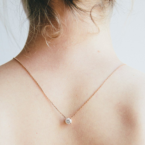 Diamond V Necklace 