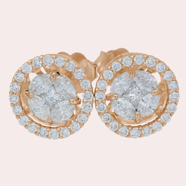 The Rumba Dancing Diamond Stud Earrings