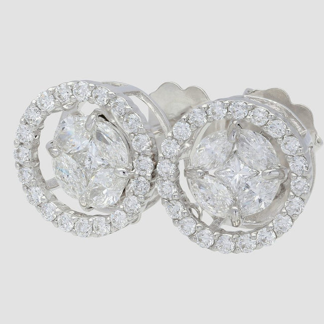 The Rumba Dancing Diamond Stud Earrings