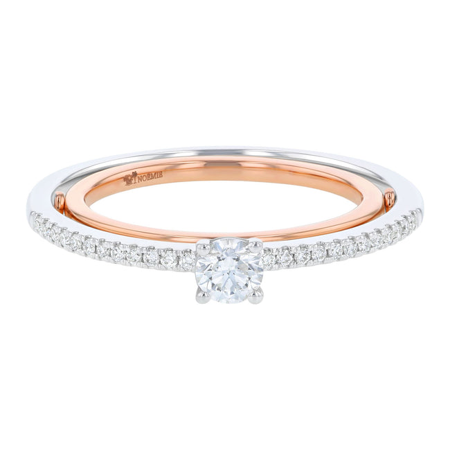 The Connecting Solitaire Pavé Ring