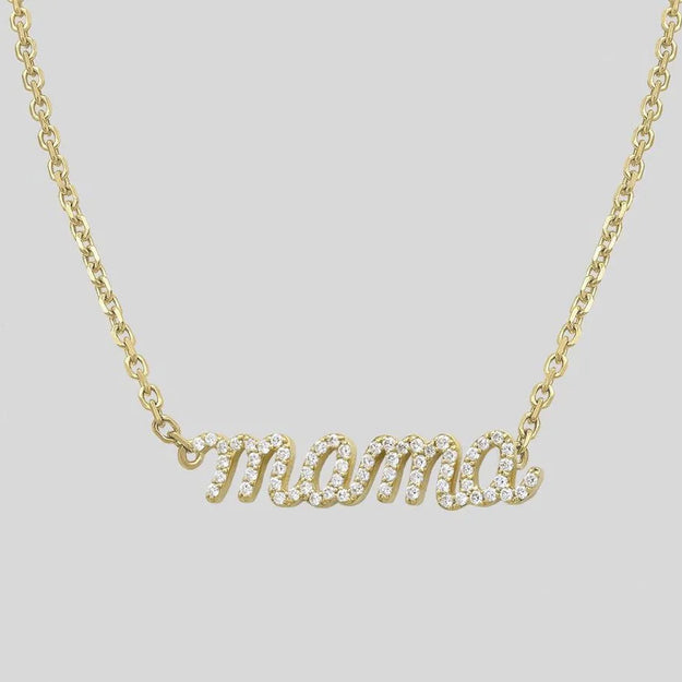 Yellow Gold Mom Necklace – Meira T Boutique