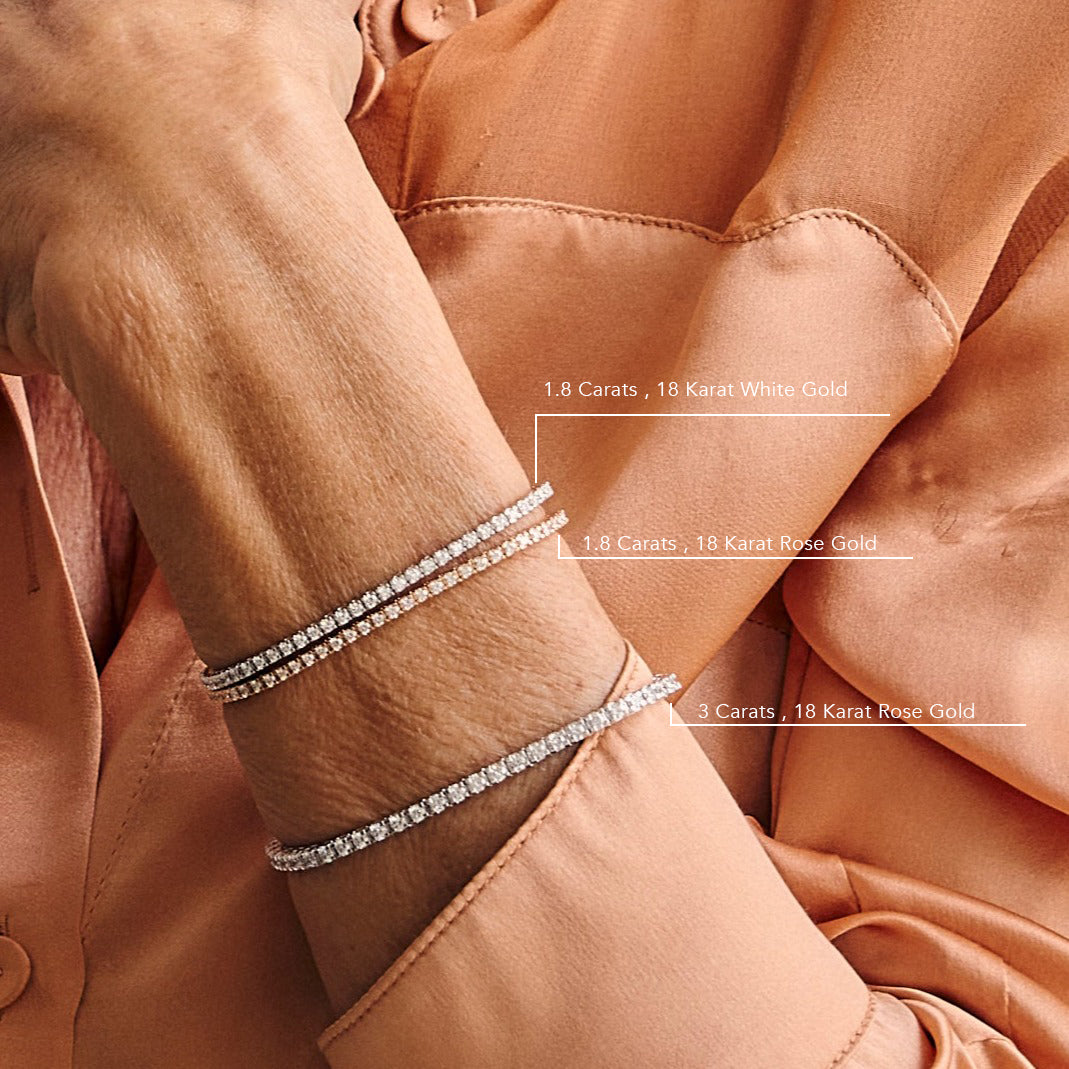 Diamond Tennis Bracelet - Natural Round Diamonds – Gamzo & Co