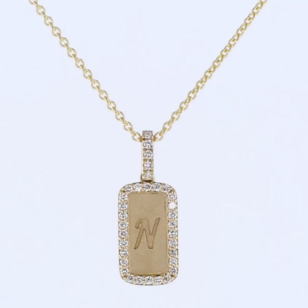 14K Flat Dog Tag Necklace – Concierge Jewelry Diamond, Bridal & Repair